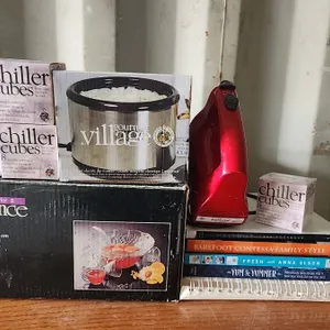 Cookbooks, Kitchener Mixer, Dip Warmer, Chiller Cubes, Punch Boel Set