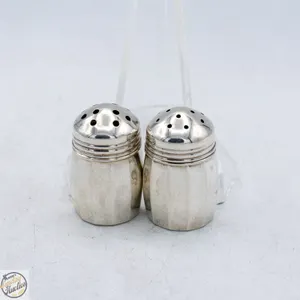 LOT OF 2 STERLING SILVER SALT AND PEPPER SHAKERS