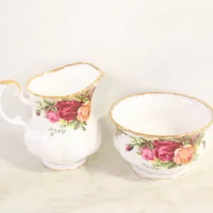 OLD COUNTRY ROSES CREAM AND SUGAR BOWL