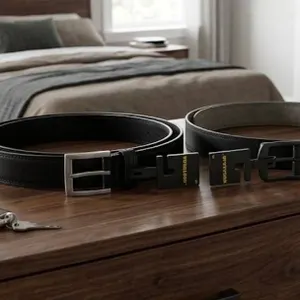 Workload Black Leather Belts Size 46 / 48