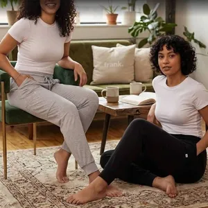 Frank And Oak Ladies' Size XXL Cargo Lounge Pant 2pk Grey & Black