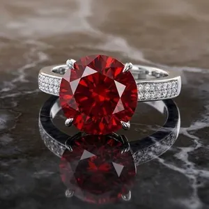 $3175.00 - 5.00 CT GRA CERTIFIED ROUND BRILLIANT CUT MOISSANITE RING