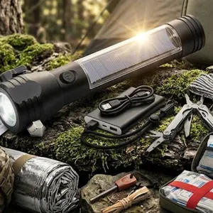 Ready Hour 9-in-1 LED Solar Flashlight