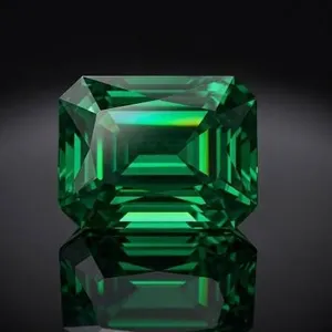 Emerald Cut Green Gemstone approx 1.2 Carat