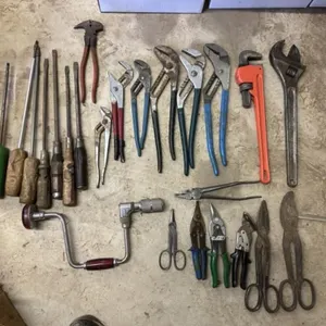 Large Screw Drivers, Channel Locks,