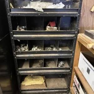 Metal Organizer and Contents