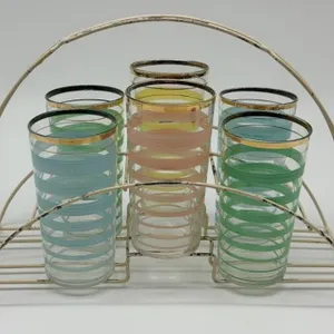 Fun & Colourful Vintage Striped Glassware