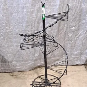 Vintage Wrought Iron Staircase Plant Stand - 44"H