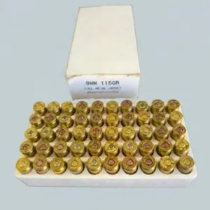 50 Rounds Remanufactured 9mm 115gr FMJ Ammo