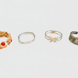 Set of 4 Women's Fashion Bracelets & Cuff Watch