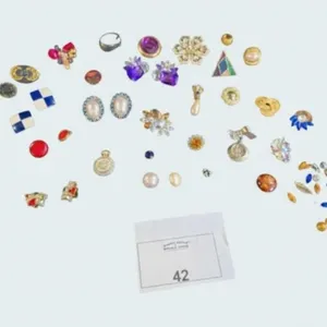 Vintage Costume Jewelry and Loose Rhinestones Lot