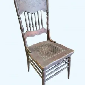 Antique Press-Back Spindle Chair