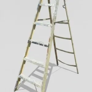Vintage Rustic Wooden 6-Foot Step Ladder
