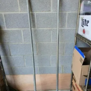 Two Industrial Long-Handled Floor Scrapers