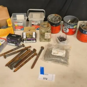 Assorted Hardware, Screws, Nails & Lag Bolts