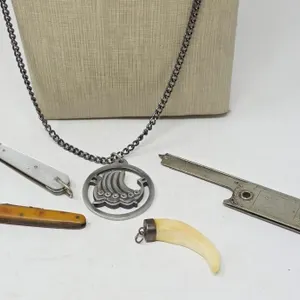 Denmark Pewter Pendant Necklace Lot