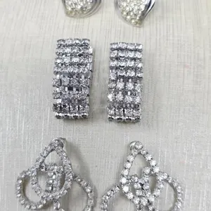 Rhinestone Earrings Lot