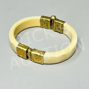 vintage bone & copper bracelet