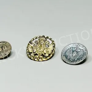3 vintage Austrian design buttons & brooch