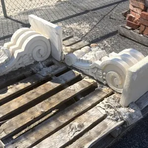 (2) Concrete Wall Shelves (damaged) 17” Tall