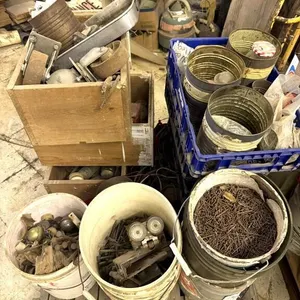 Pallet Of Nails, Spikes, Wire, Casters, Hardware