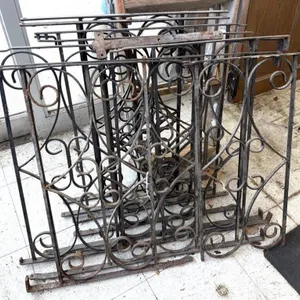(8) Iron Railing Fillet Pieces, Sizes Vary