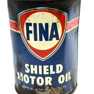 Vintage Fina Motor Oil Quart Can 
- Metal 
-