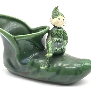 Vintage Pixie Sprite Elf Shoe Planter 5.5” x