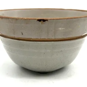 Antique Crock Bowl 8” x 4.25”