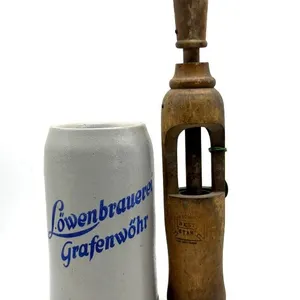 Vintage Lowenbrauerei Grafenwohr Stein and Wood