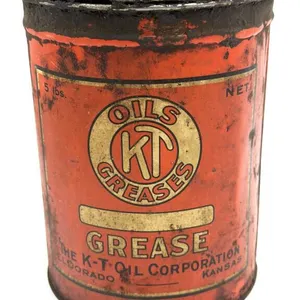 Vintage El Dorado, KS K-T Oil Co Grease Can 7.5”