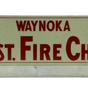 Vintage Waynoka Asst. Fire Chief License Plate
