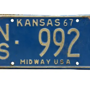 1967 Kansas License Plate