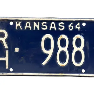 1964 Kansas License Plate