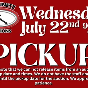 Pickup/Loadout Wednesday, July 22, 2026 9am-6pm