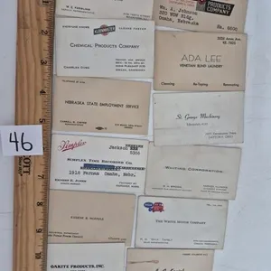 Vintage Business Cards 4 Digit Phone Numbers