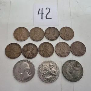 9 Wheat Pennies 3 Bicentennial Quarters