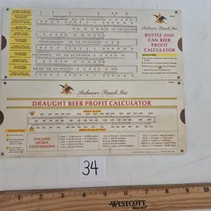 1984 85 Budweiser Beer Profit Calculators