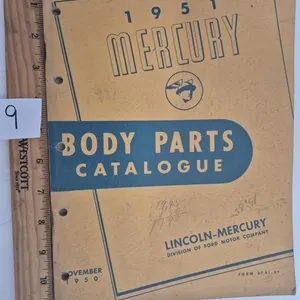 1951 Mercury Body Parts Catalogue