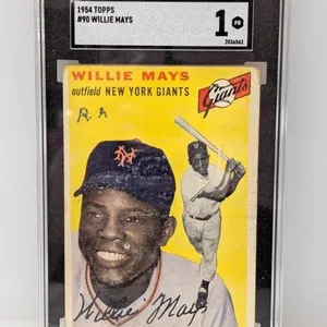 1954 Topps (SGC 1) #90 Willie Mays HOF Giants