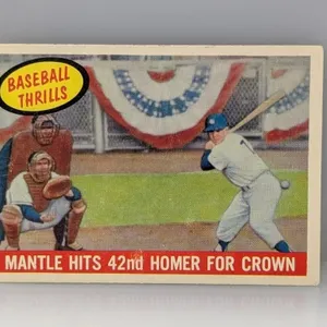 1959 Topps #461 Mantle Hits 42nd Homer HOF Yankees