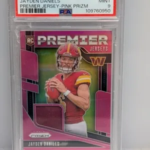 2024 Prizm Daniels RC Prem Relic Pink Prizm PSA 9