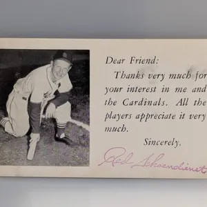 1955�St�Louis Red�Schoendienst Postcard�(Posted)