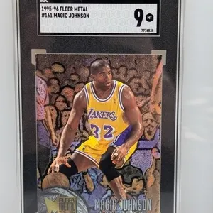 1995-96 Fleer Metal #161 Magic Johnson SGC 9 MT