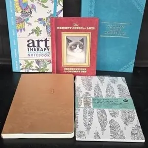 Blank notebooks for your thoughts, two books to