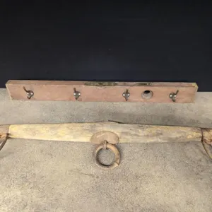 Repurposed wooden level coat hook rack and