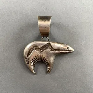 Sterling Polar Bear Pendent / Pin