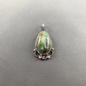 Sterling Green Stone Pendent