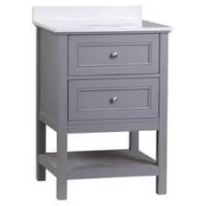 Tuscany  Lucca 24"W x 22"D Gray Vanity and White