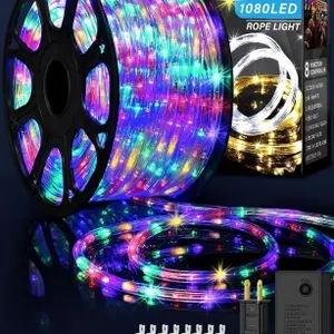 100ft 1080 LED Rope Lights Christmas Outdoor Water